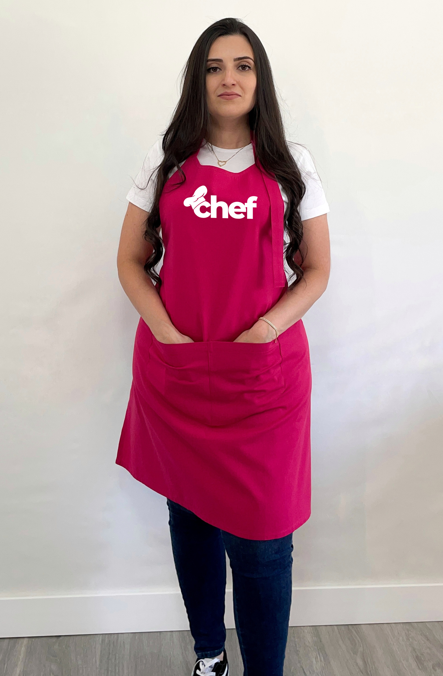 Avental Bata Profissional Rosa Chef de Cozinha