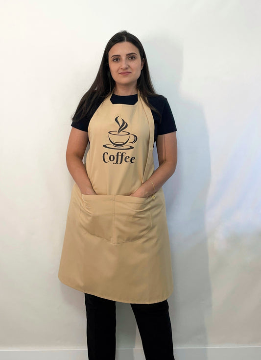 Avental Bata Profissional Bege Coffee