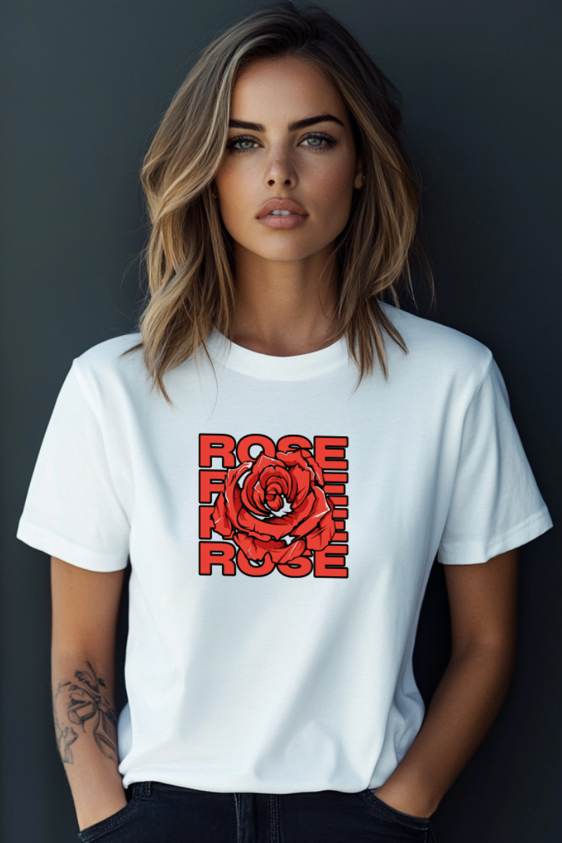 T-Shirt 100% Algodão | Rose