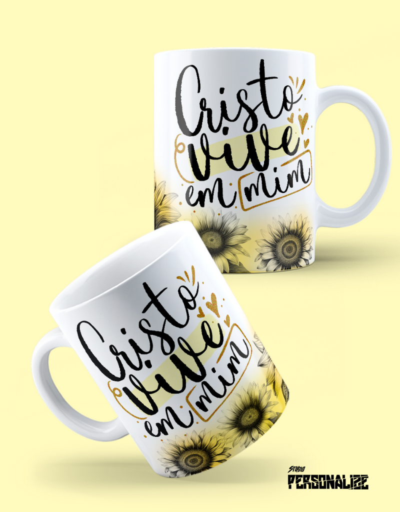 Caneca "Cristo vive em mim"