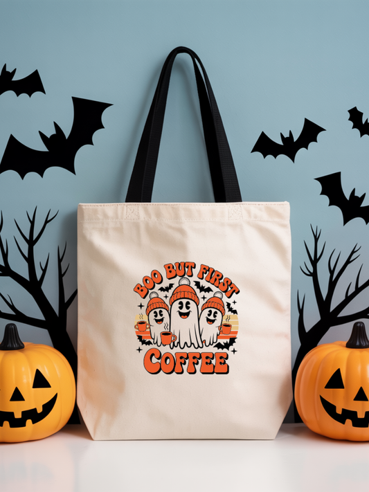 Ecobag | Tote Bag | Saco 100% Algodão Ecológico | Halloween Coffee