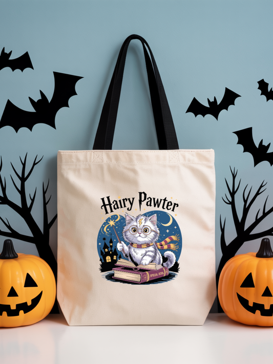 Ecobag | Tote Bag | Saco 100% Algodão Ecológico | Halloween | Cat
