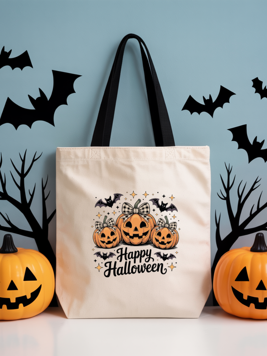 Ecobag | Tote Bag | Saco 100% Algodão Ecológico | Happy Halloween