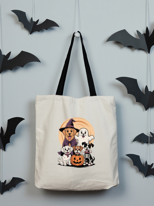Ecobag | Tote Bag | Saco 100% Algodão Ecológico | Halloween | Dogs