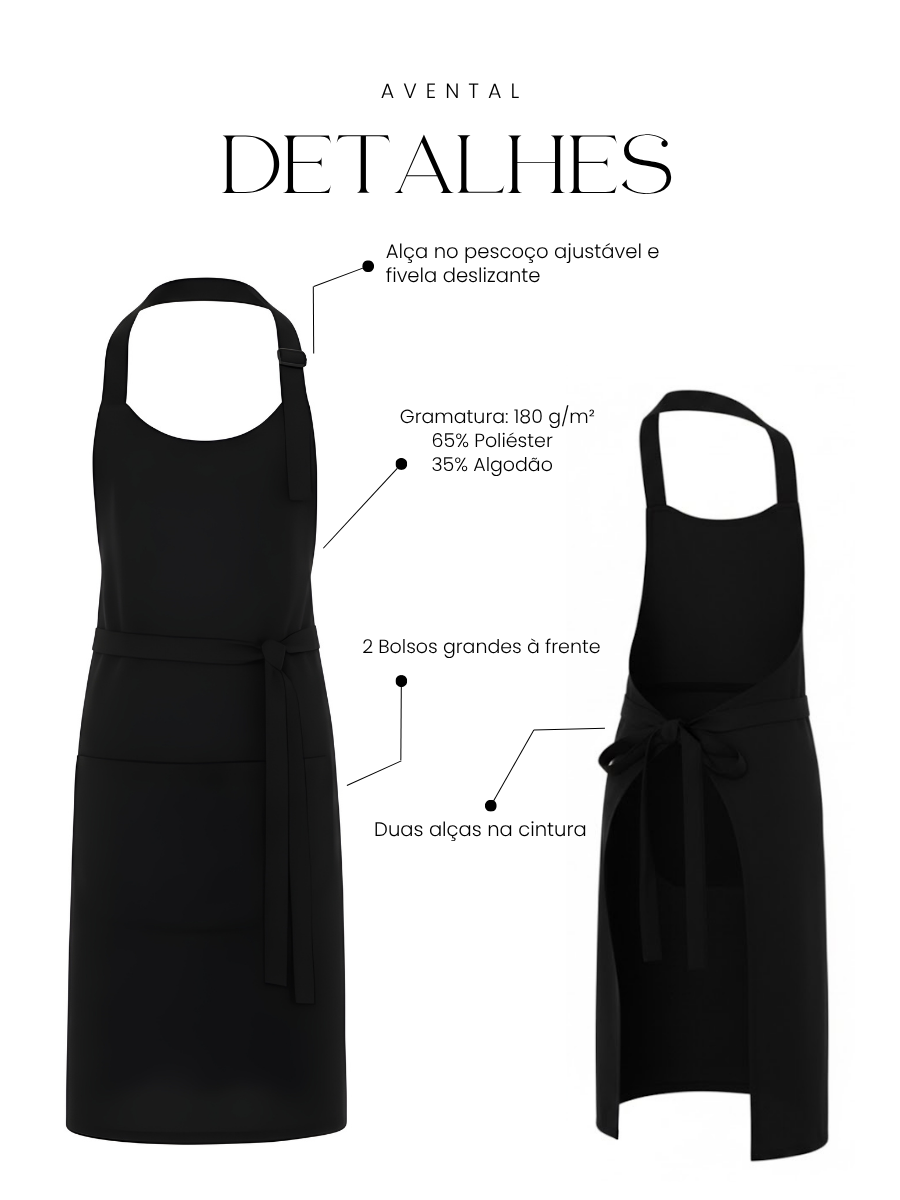 Avental Lash Designer Profissional