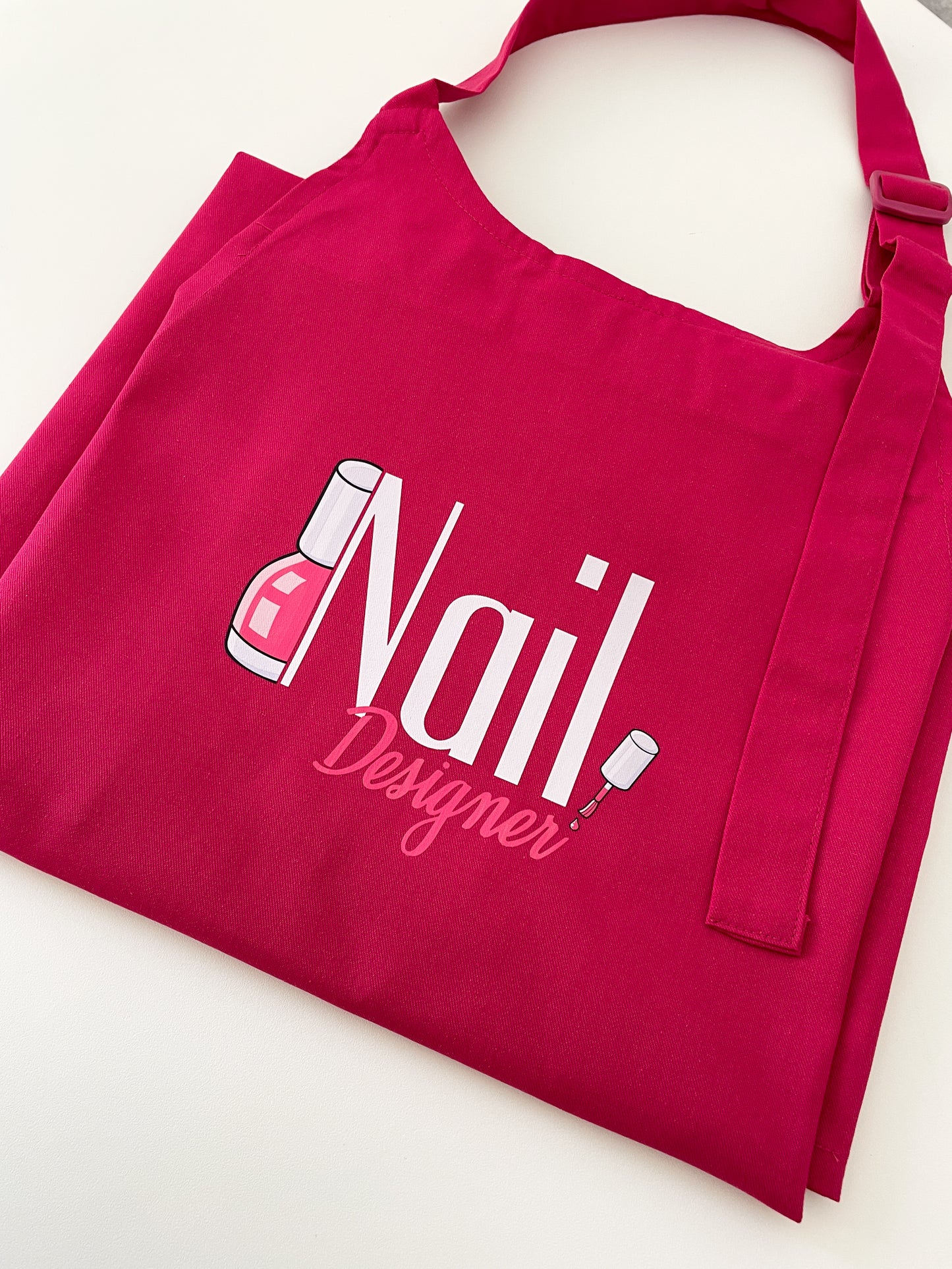 Avental Bata Profissional Nail Design com Bolso Duplo Preto