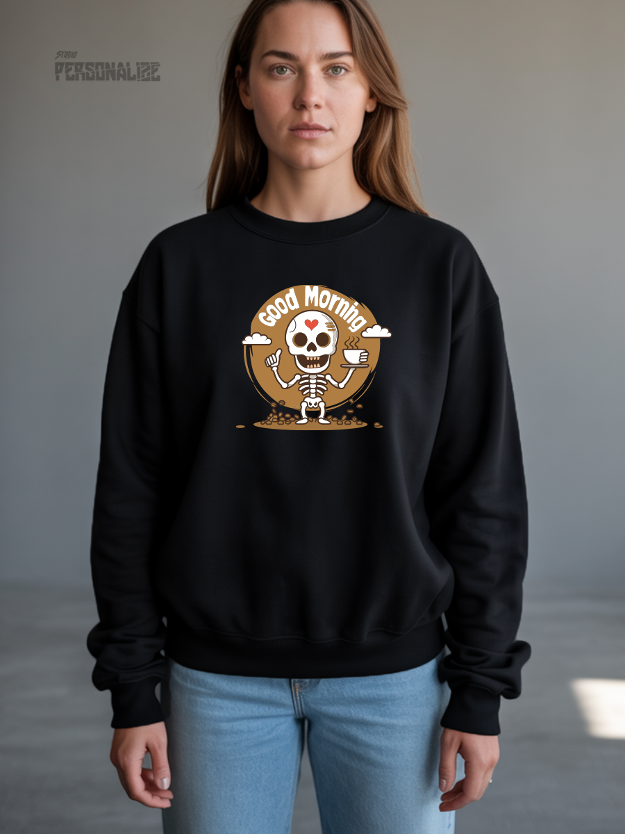 Sweatshirt Halloween Good Morning