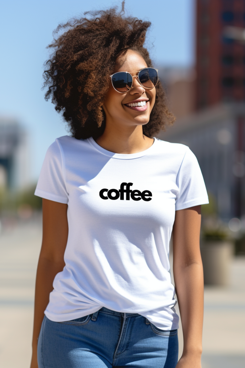 T-Shirt Coffee 100% Algodão