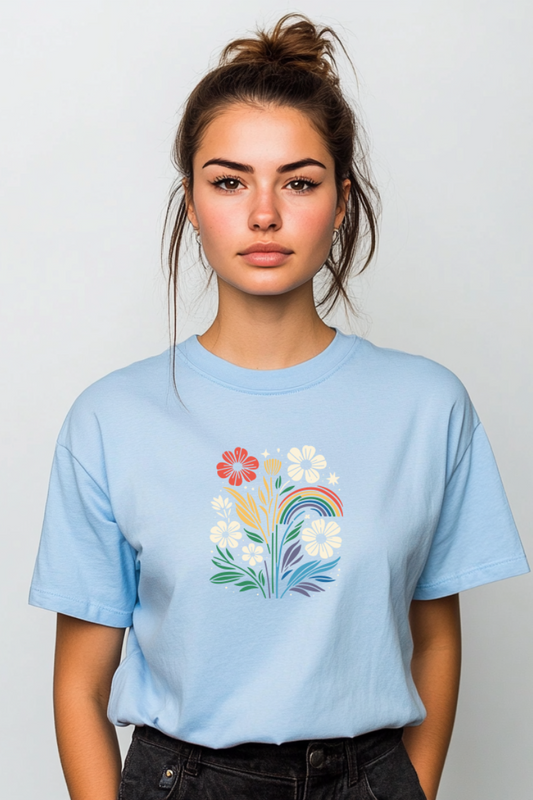 T-Shirt 100% Algodão | Flores