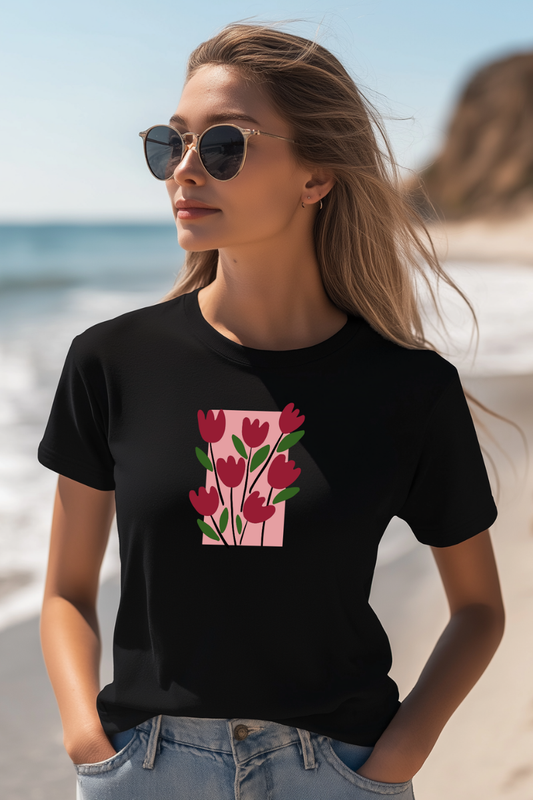 T-Shirt 100% Algodão | Flores
