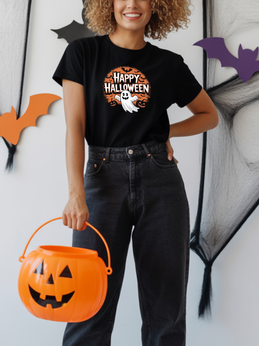 T-Shirt 100% Algodão | Happy Halloween