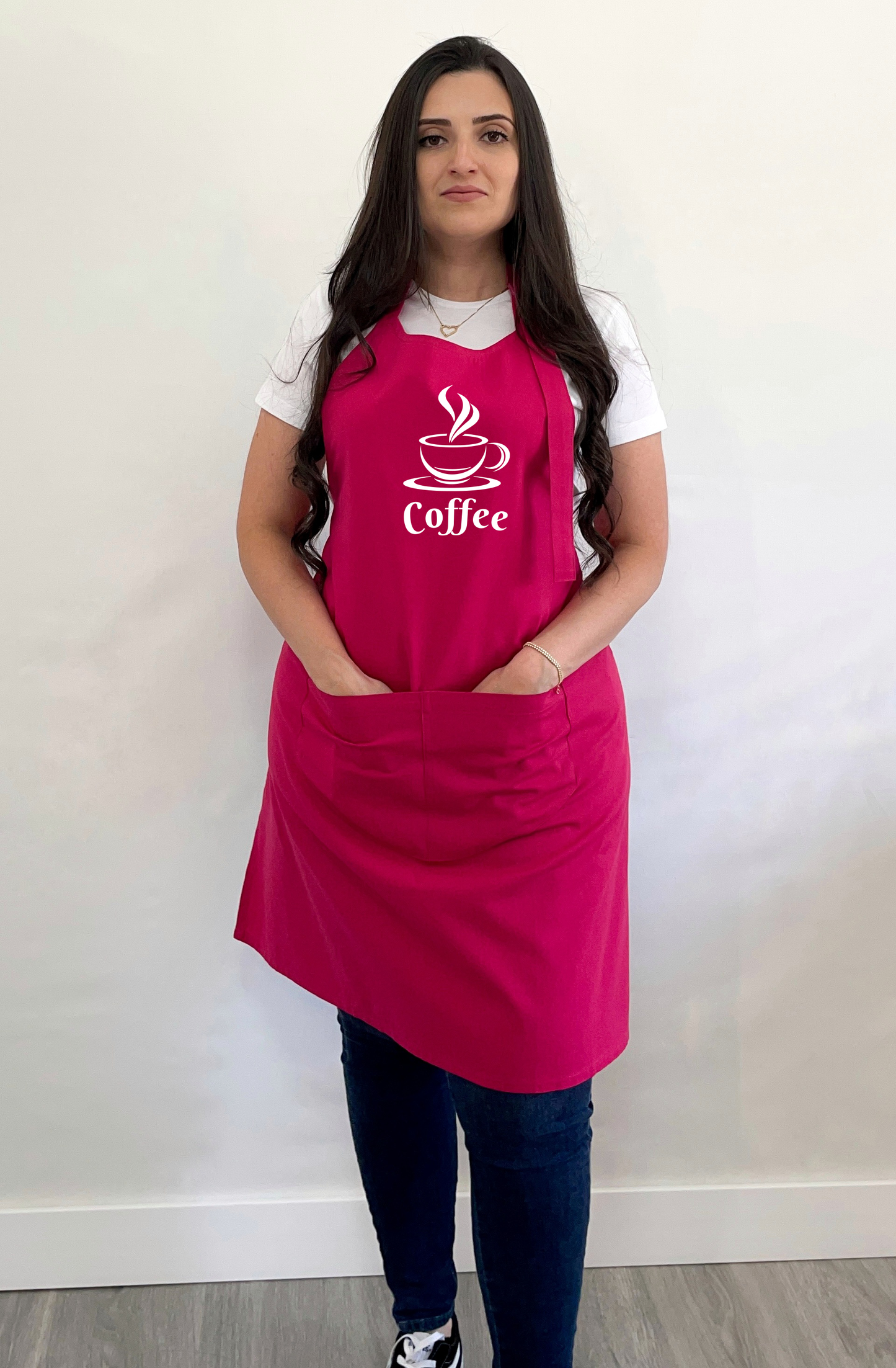 Avental Bata Profissional Rosa Coffee