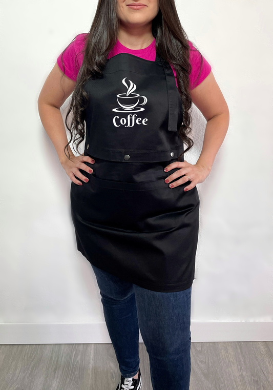 Avental bata 2 em 1 preto Coffee