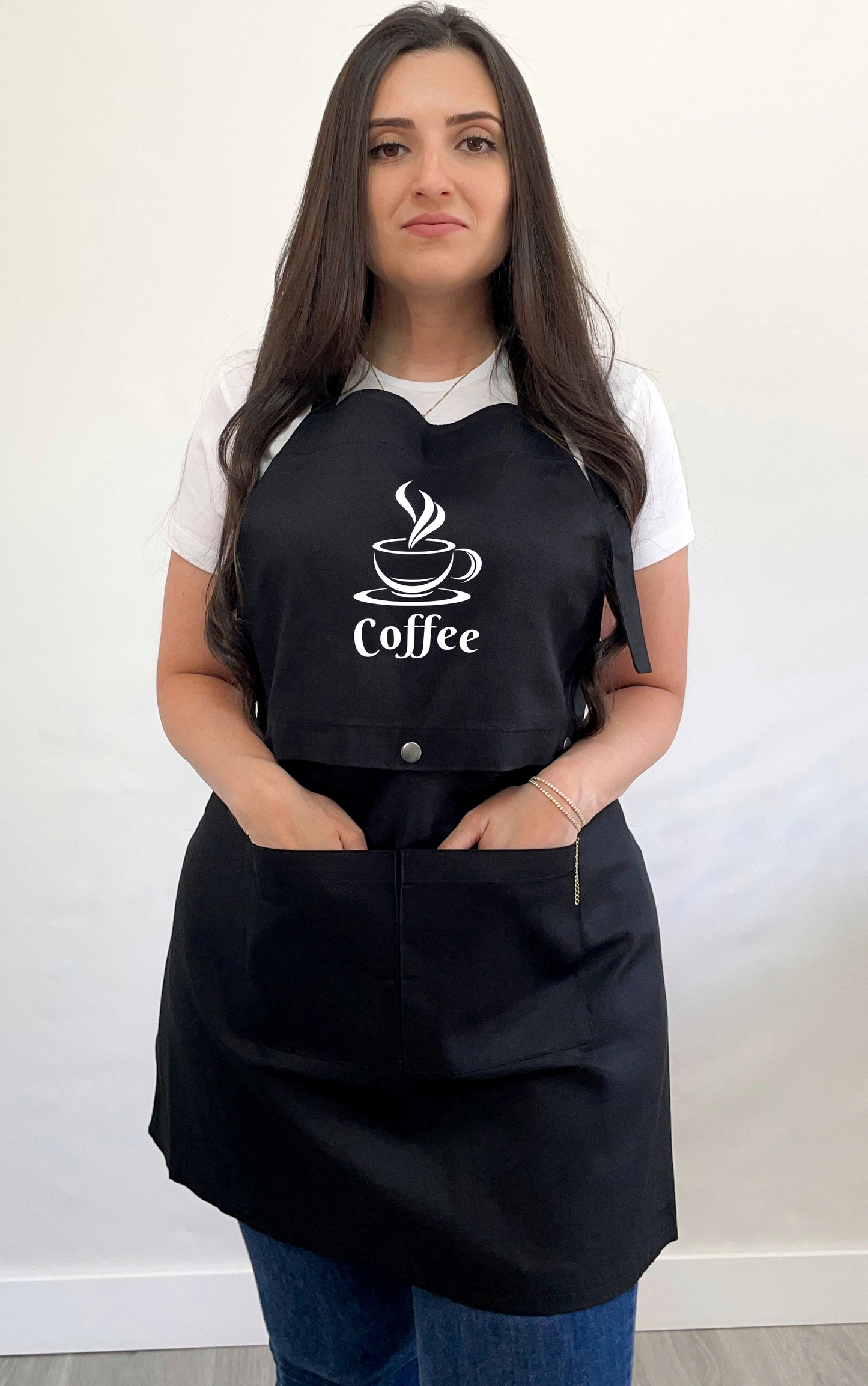 Avental bata 2 em 1 preto Coffee