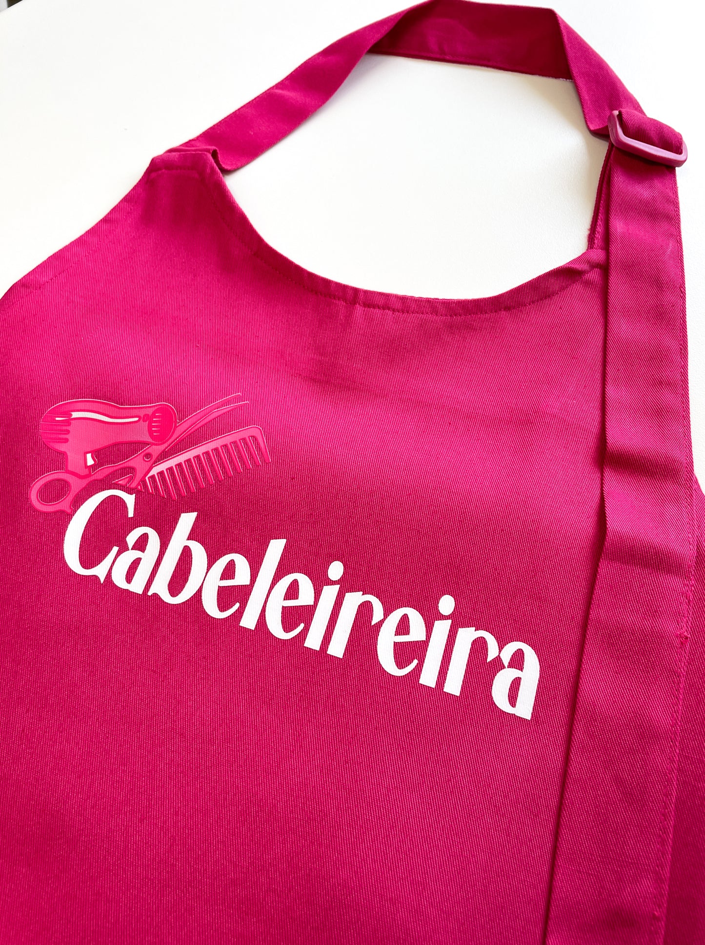 Avental Bata Profissional Cabeleireira com Bolso Duplo Rosa