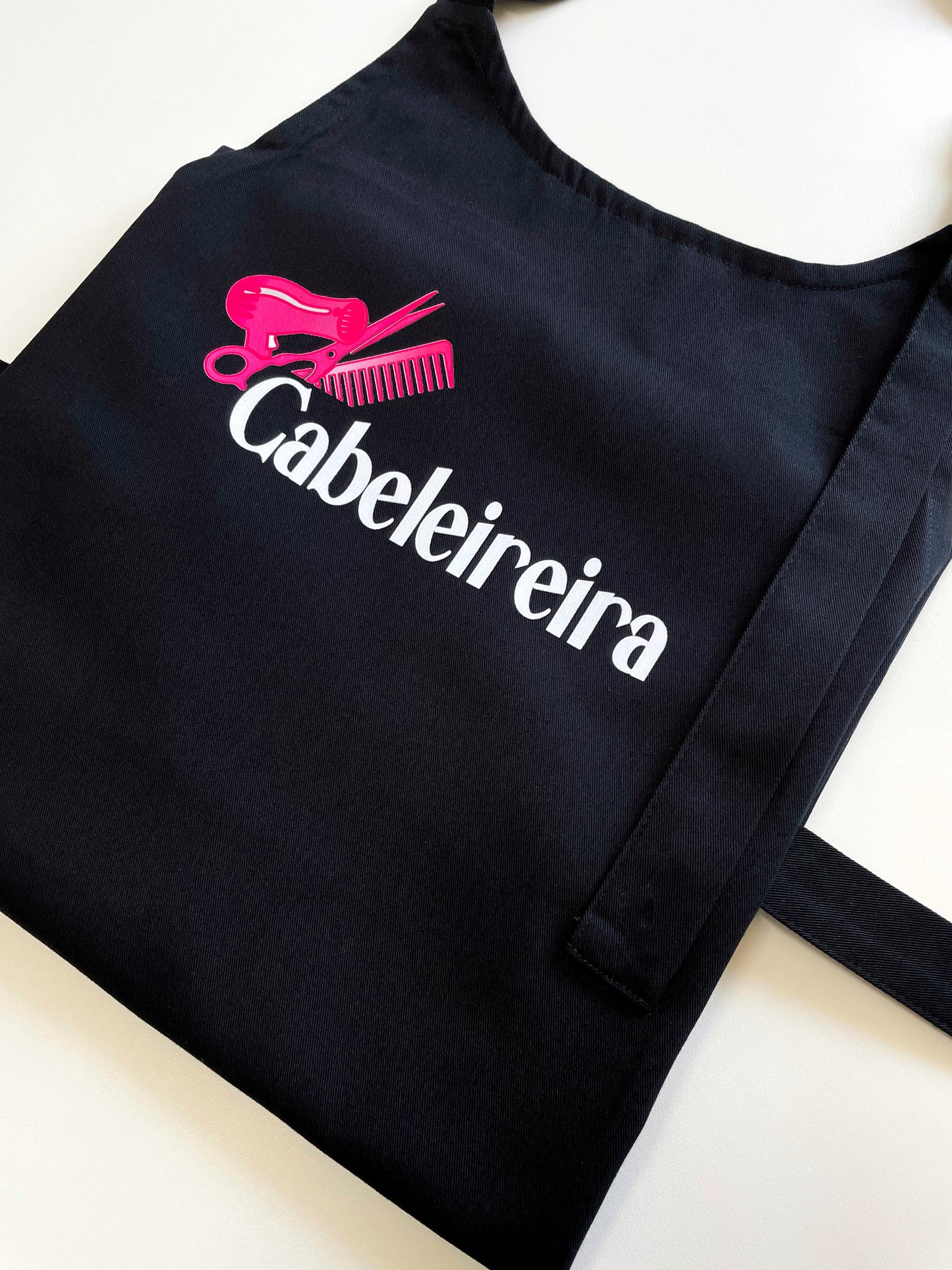 Avental Bata Profissional Cabeleireira com Bolso Duplo Rosa