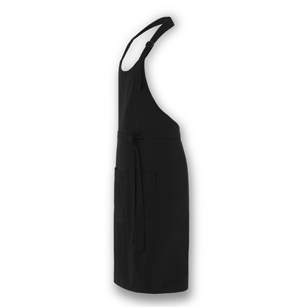 Avental Bata Profissional Nail Design com Bolso Duplo Preto