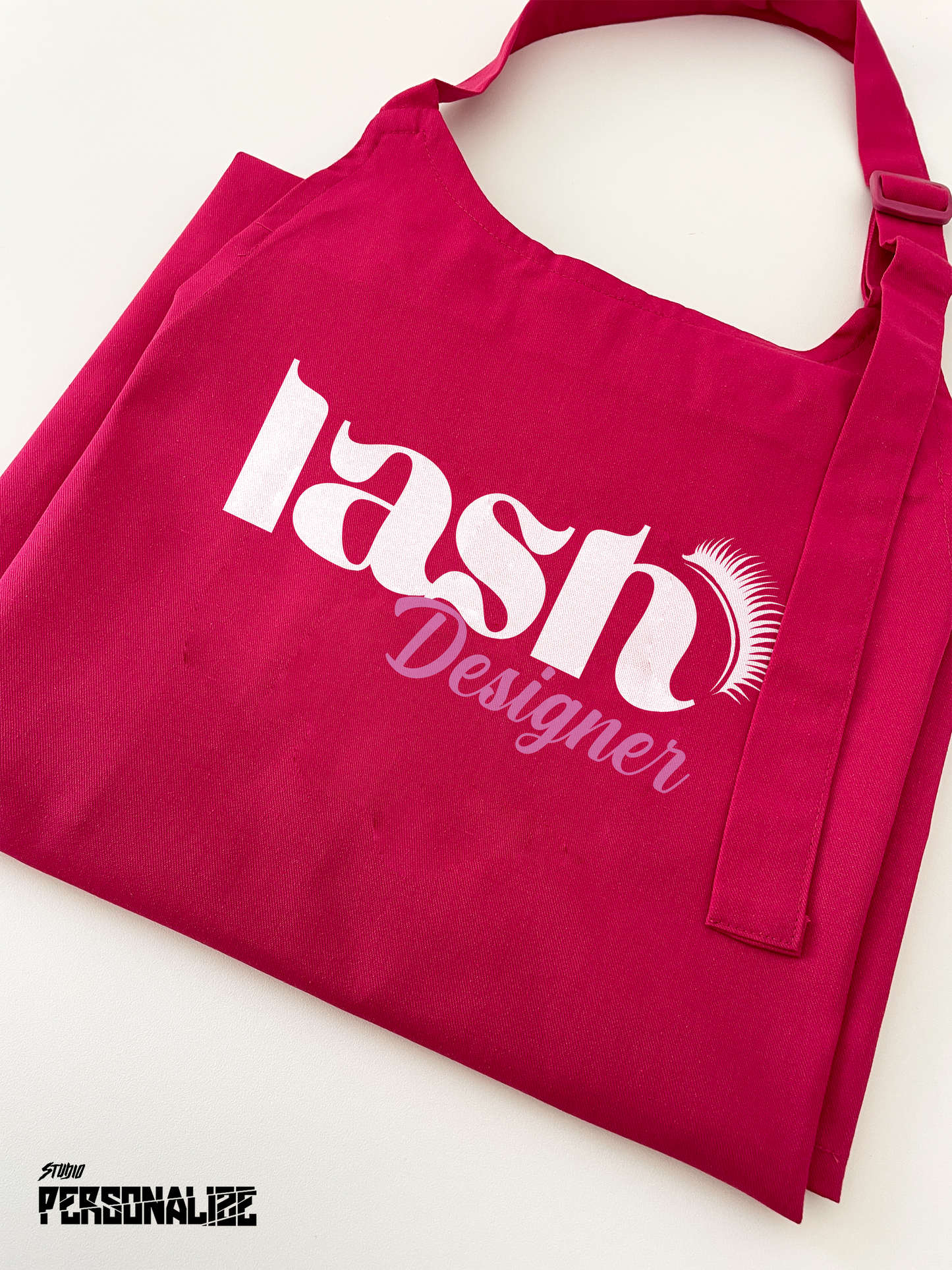 Avental Bata Profissional Lash Designer com Bolso Duplo Rosa