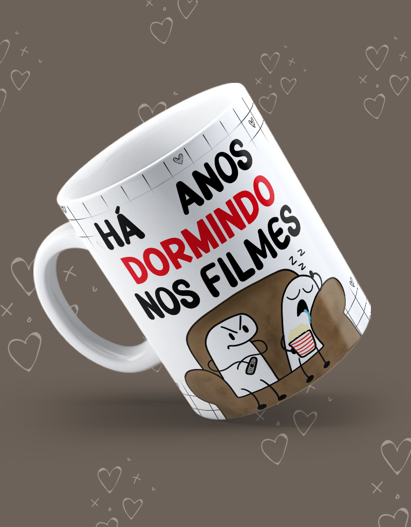 Caneca Dia dos Namorados "Dormindo nos Filmes"