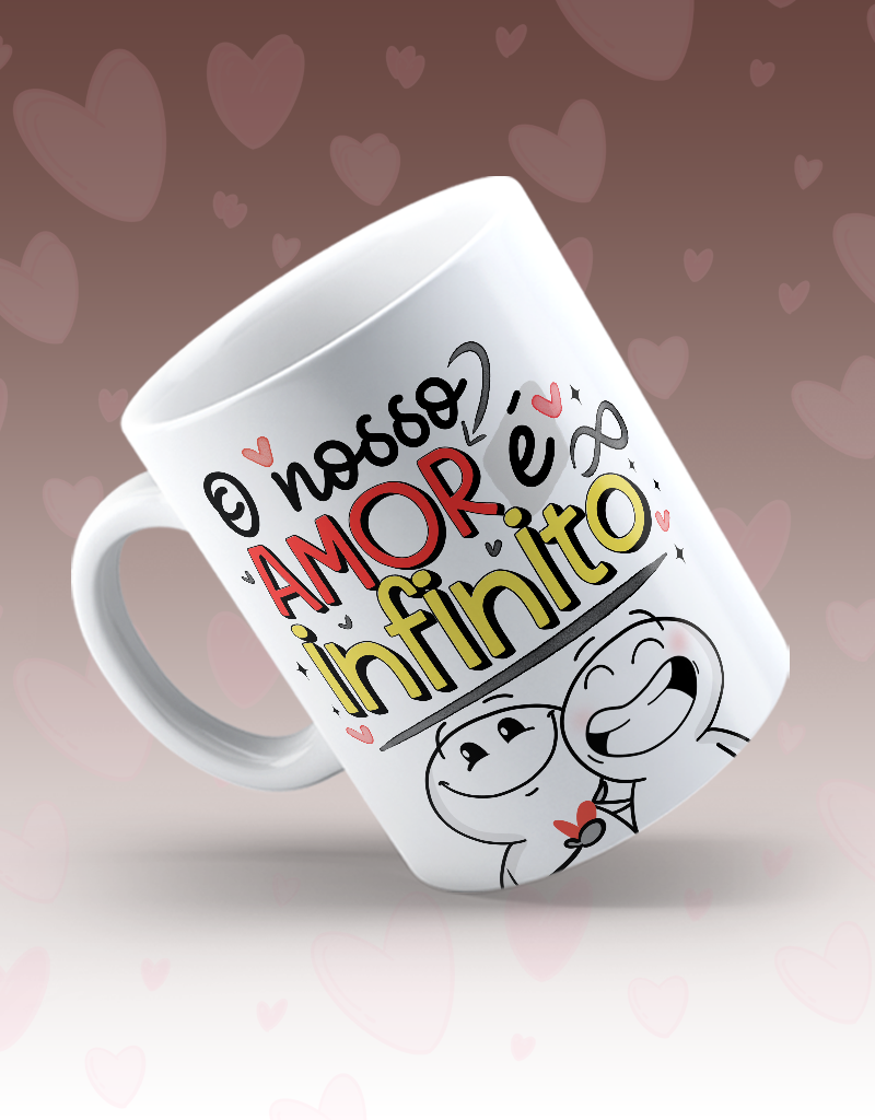 Caneca "Nosso amor é ifinito já a paciência é outra coisa"