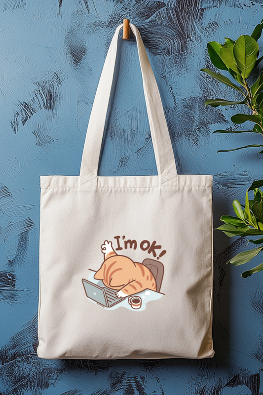 Ecobag | Tote Bag | Saco 100% Algodão Ecológico | Gato