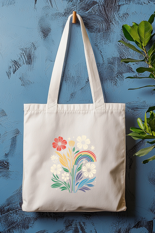 Ecobag | Tote Bag | Saco 100% Algodão Ecológico | Flores