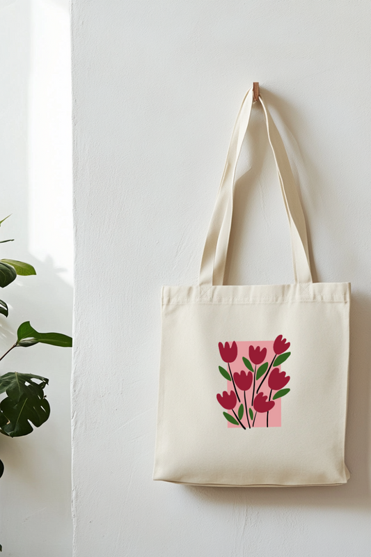 Ecobag | Tote Bag | Saco 100% Algodão Ecológico | Flores