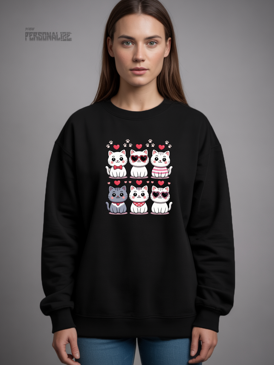 Camisola Sweatshirt | Cats | Conforto e Durabilidade