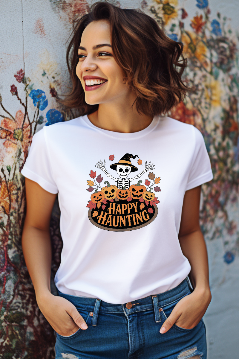 T-Shirt 100% Algodão | Halloween | Happy