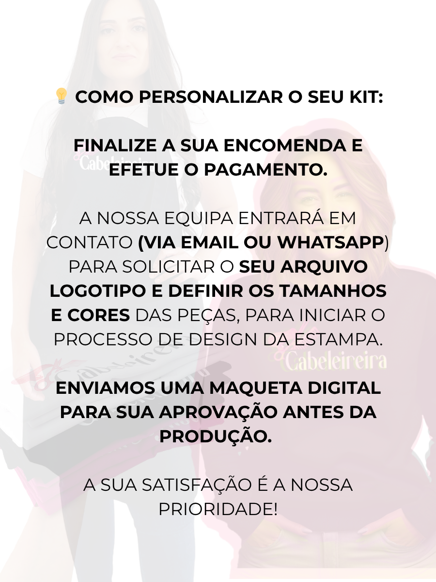 Kit Fardas 2 T-Shirts 1 Avental 1 Camisola com LOGOTIPO