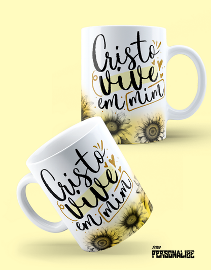 Caneca "Cristo vive em mim"