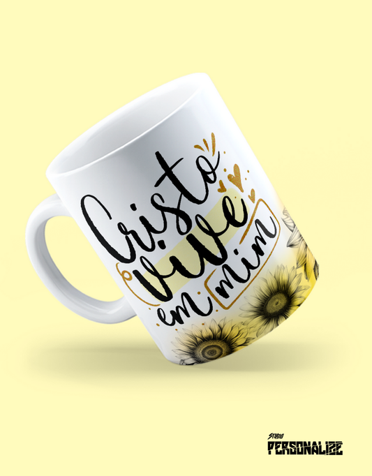 Caneca "Cristo vive em mim"
