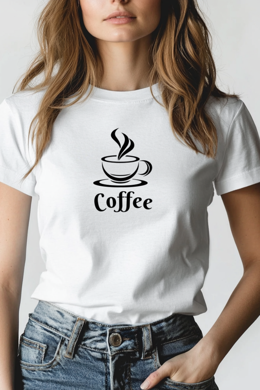 T-Shirt Coffee 100% Algodão