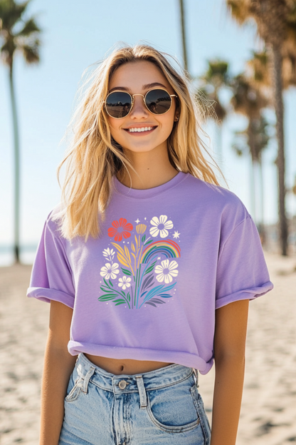 T-Shirt 100% Algodão | Flores