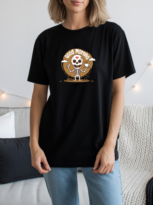 T-Shirt 100% Algodão | Halloween | Good Morning