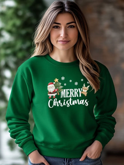 Camisola de Natal com estampa natalícia merry christmas 