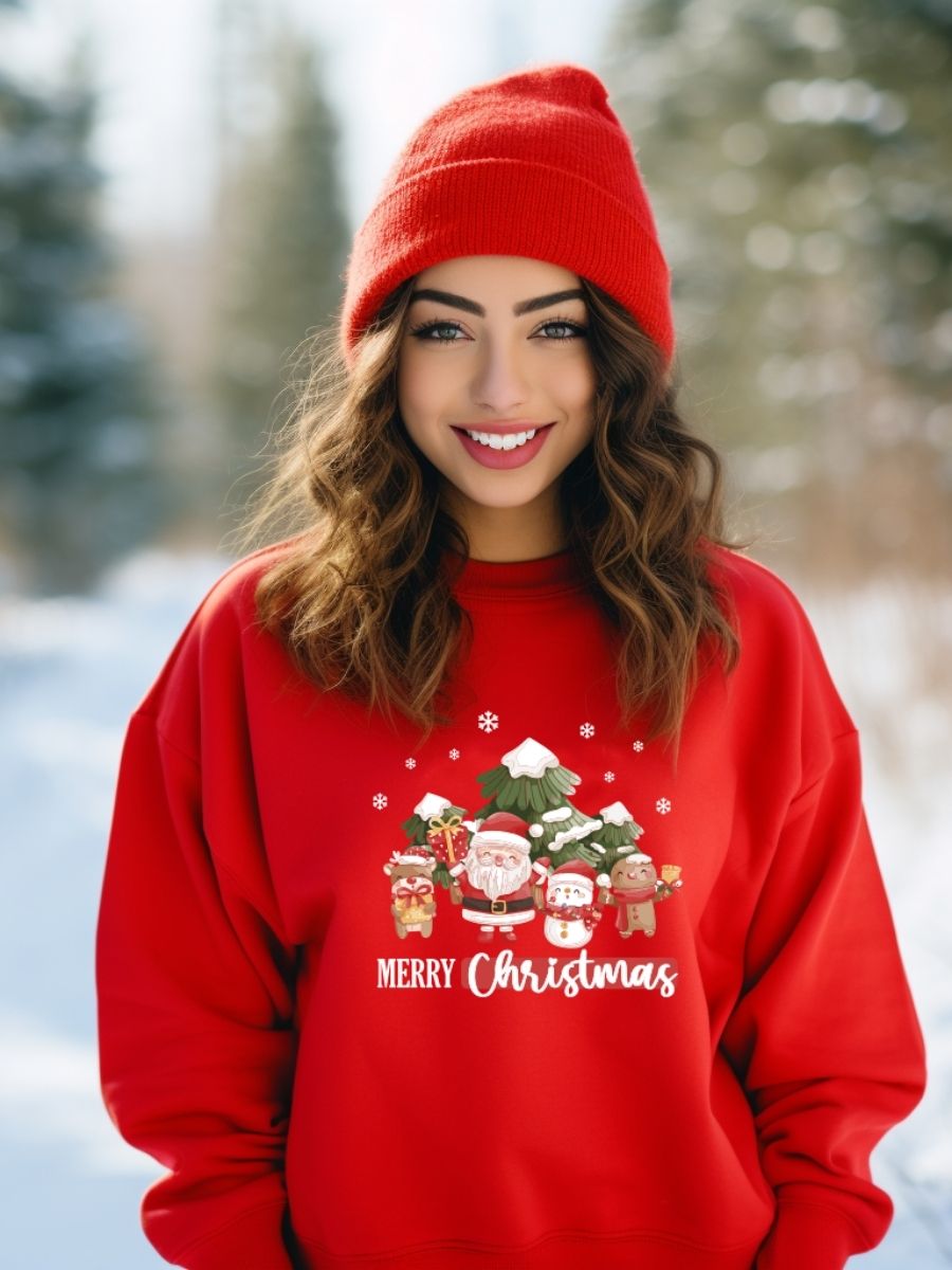 Camisola de Natal com estampa natalícia merry christmas 