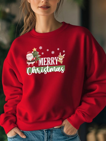 Camisola de Natal com estampa natalícia merry christmas 