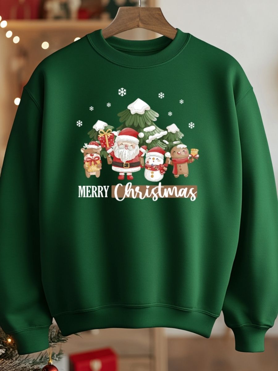 Camisola de Natal com estampa natalícia merry christmas 