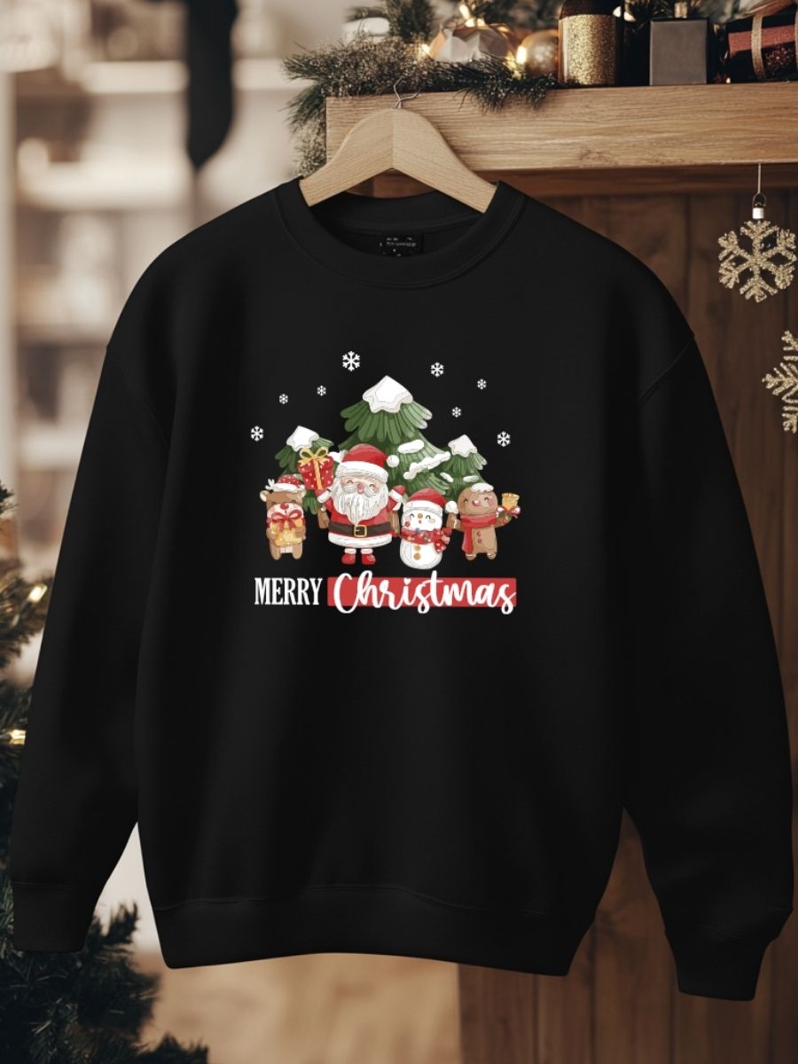 Camisola de Natal com estampa natalícia merry christmas 