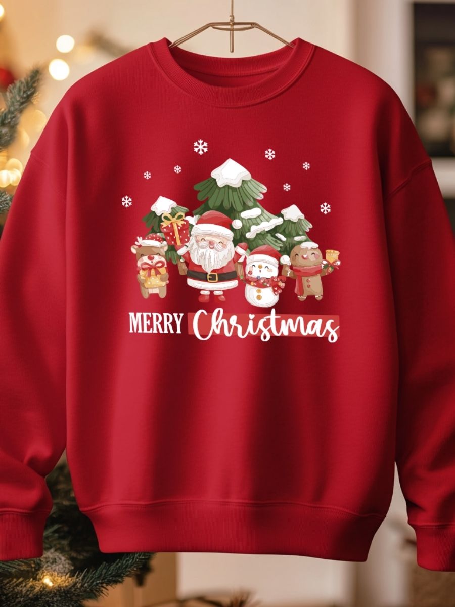 Camisola de Natal com estampa natalícia merry christmas 