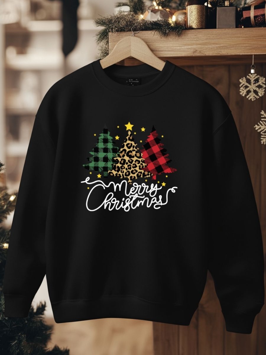Camisola de Natal com estampa natalícia merry christmas 