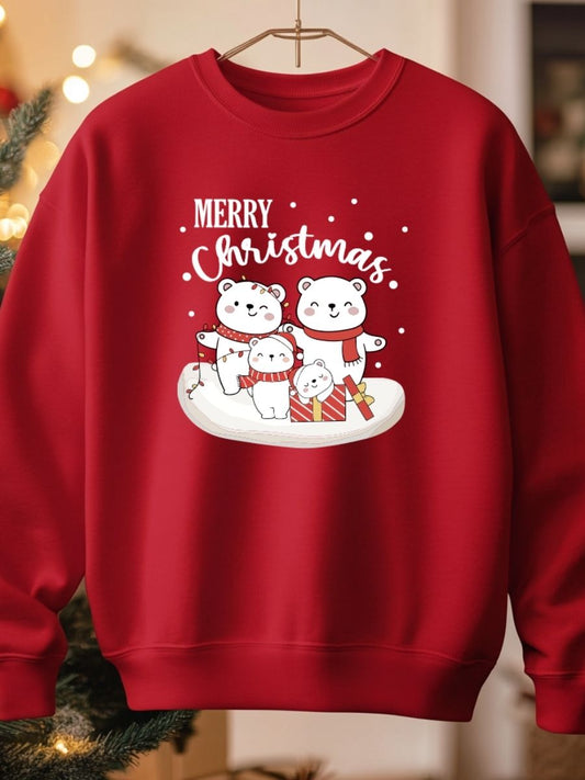 Camisola de Natal com estampa natalícia merry christmas ursos