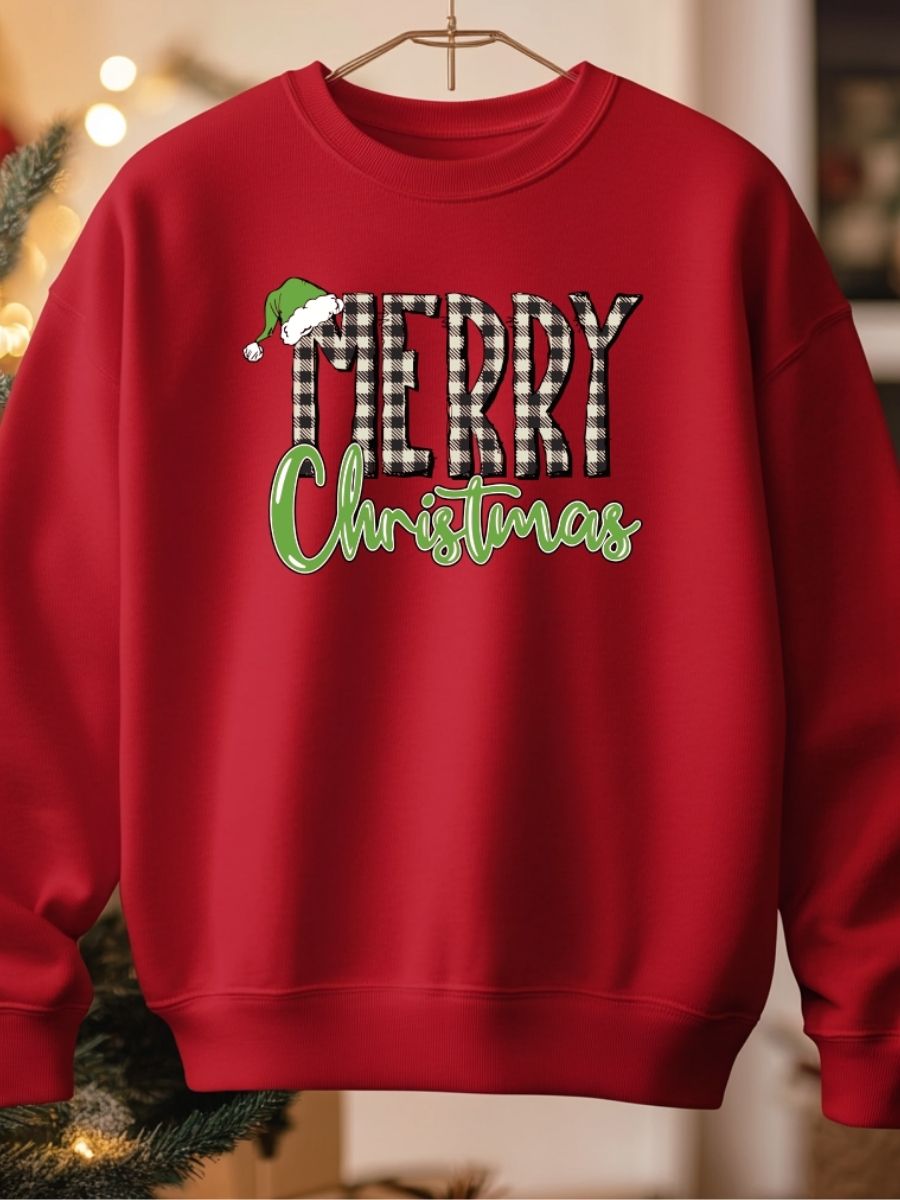 Camisola de Natal com estampa natalícia merry christmas