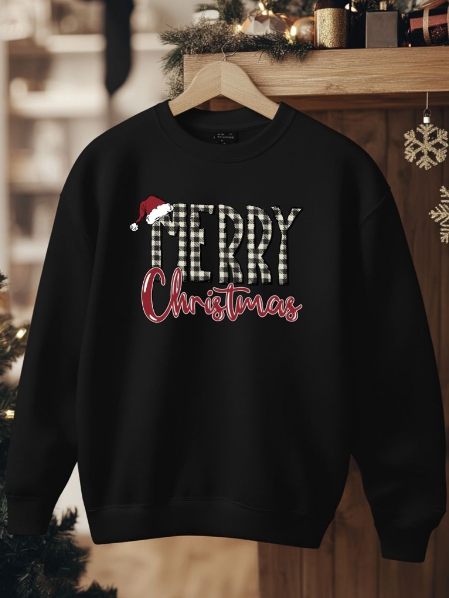 Camisola de Natal com estampa natalícia merry christmas
