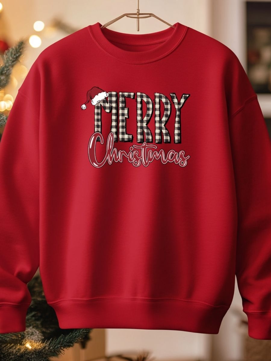 Camisola de Natal com estampa natalícia merry christmas