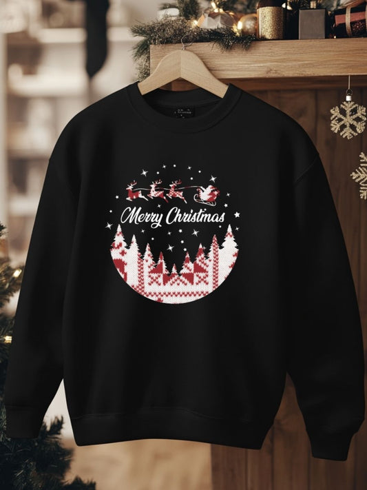Camisola de Natal com estampa natalícia merry christmas 