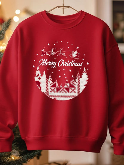 Camisola de Natal com estampa natalícia merry christmas 