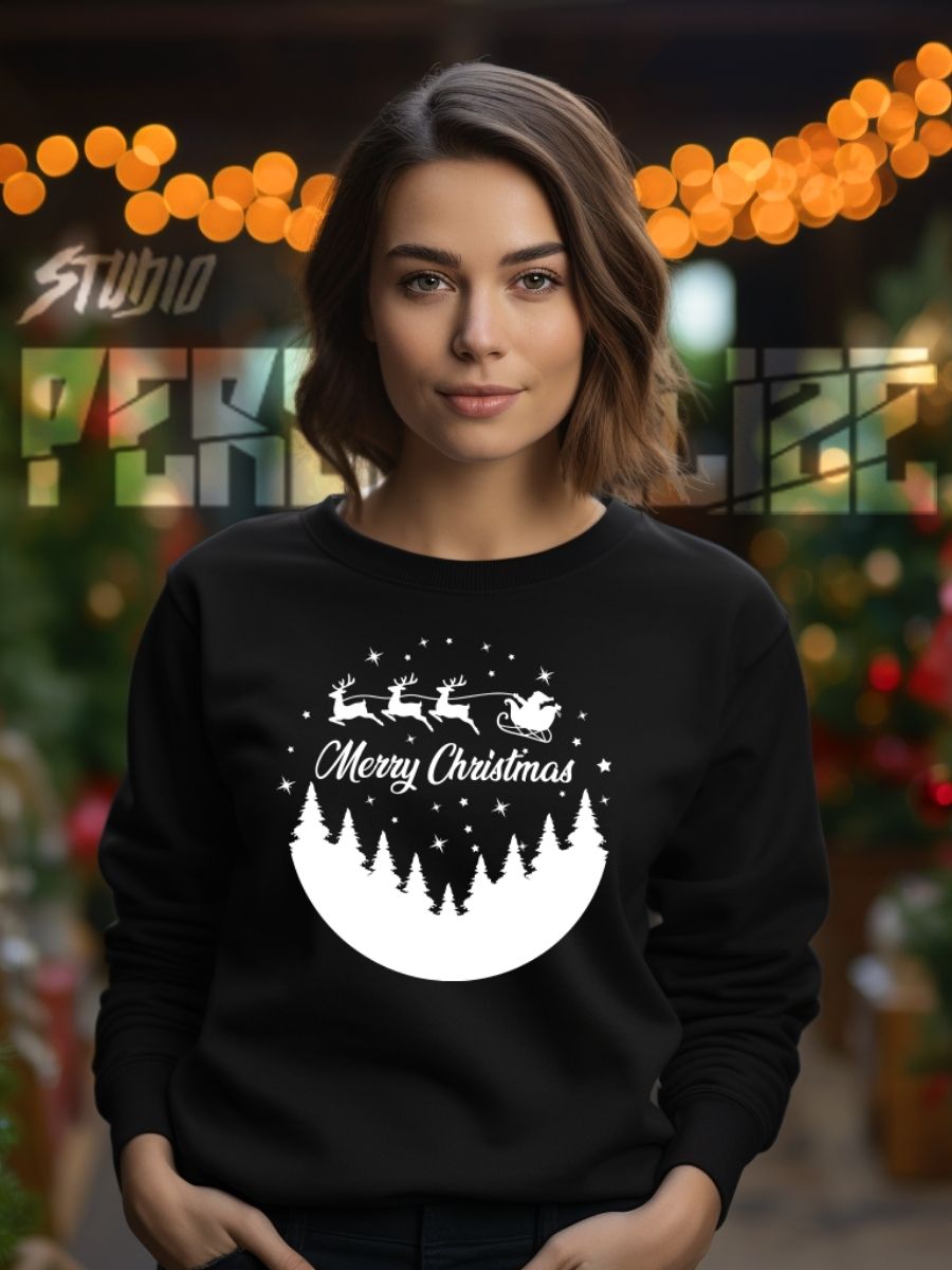 Camisola de Natal com estampa natalícia merry christmas 