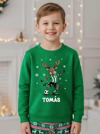 Camisola de Natal Futebol Criança Personalizada c/ Nome 🎄